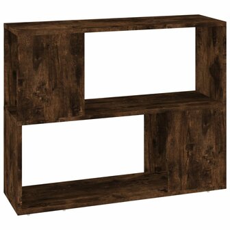 Boekenkast/kamerscherm 80x24x63 cm gerookt eikenkleurig 2