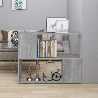 Boekenkast/kamerscherm 80x24x63 cm grijs sonoma eikenkleurig 1
