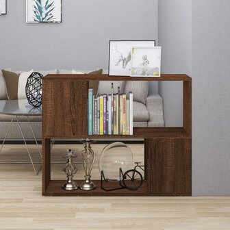 Boekenkast/kamerscherm 80x24x63 cm bruin eikenkleur 1