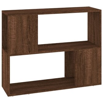 Boekenkast/kamerscherm 80x24x63 cm bruin eikenkleur 2