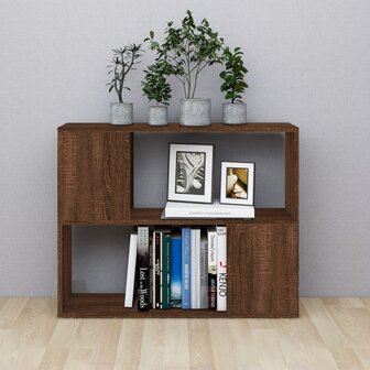 Boekenkast/kamerscherm 80x24x63 cm bruin eikenkleur 3