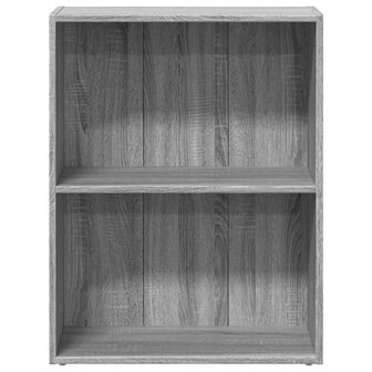 Boekenkast 60x30x77 cm bewerkt hout grijs sonoma eikenkleurig 4