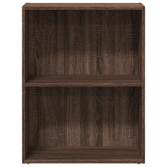 Boekenkast 60x30x77 cm bewerkt hout bruin eikenkleurig 4