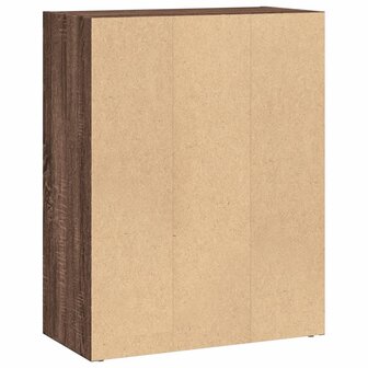 Boekenkast 60x30x77 cm bewerkt hout bruin eikenkleurig 6