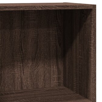Boekenkast 60x30x77 cm bewerkt hout bruin eikenkleurig 7