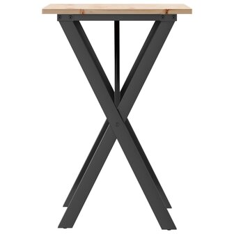 Eettafel X-frame 50x50x75 cm massief grenenhout en staal 5
