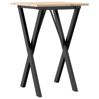 Eettafel X-frame 50x50x75 cm massief grenenhout en staal 6