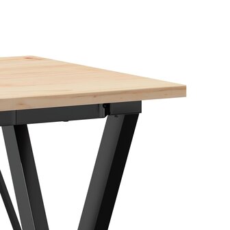 Eettafel X-frame 50x50x75 cm massief grenenhout en staal 7