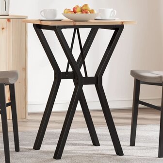 Eettafel Y-frame 50x50x75 cm massief grenenhout en staal 1