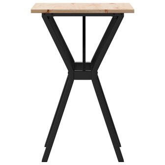Eettafel Y-frame 50x50x75 cm massief grenenhout en staal 5