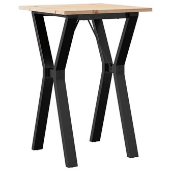 Eettafel Y-frame 50x50x75 cm massief grenenhout en staal 6
