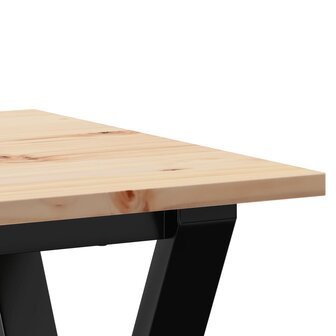 Eettafel Y-frame 50x50x75 cm massief grenenhout en staal 7
