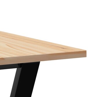 Eettafel Y-frame 70x70x75 cm massief grenenhout en staal 7