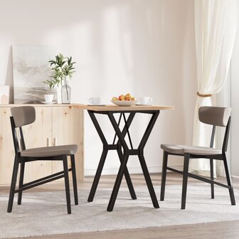 Eettafel Y-frame 60x60x75,5 cm massief grenenhout en staal 3