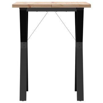 Eettafel Y-frame 60x60x75,5 cm massief grenenhout en staal 4