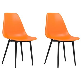 Eetkamerstoelen 2 st PP oranje 2