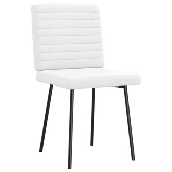 Eetkamerstoelen 2 st kunstleer wit 3