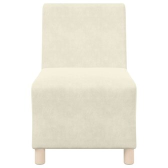 Fauteuil 55 cm fluweel cr&egrave;mekleurig 4