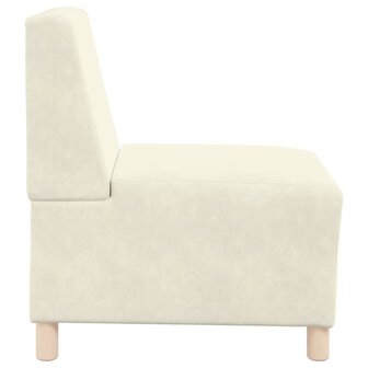 Fauteuil 55 cm fluweel cr&egrave;mekleurig 5