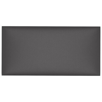 Wandpanelen 12 st 2,16 m&sup2; 60x30 cm kunstleer grijs 3