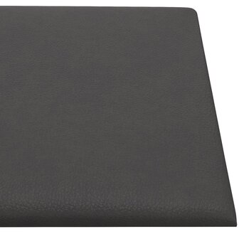 Wandpanelen 12 st 2,16 m&sup2; 60x30 cm kunstleer grijs 6