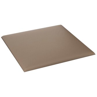 Wandpanelen 12 st 1,08 m&sup2; 30x30 cm kunstleer cappuccinokleurig 4