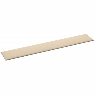 Wandpanelen 12 st 1,62 m&sup2; 90x15 cm stof cr&egrave;mekleurig 4