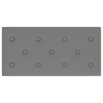 Wandpanelen 12 st 2,16 m&sup2; 60x30 cm kunstleer grijs 5