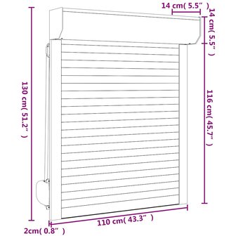 Rolluik 110x130 cm aluminium antracietkleurig 7