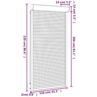Rolluik 110x220 cm aluminium antracietkleurig 7