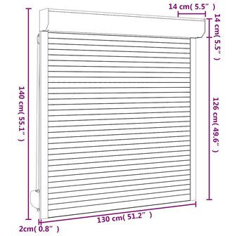 Rolluik 130x140 cm aluminium antracietkleurig 7