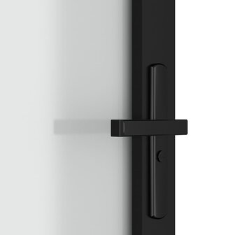 Binnendeur 93x201,5 cm matglas en aluminium zwart 5