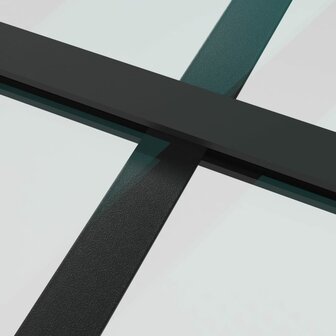 Binnendeur 102,5x201,5 cm matglas en aluminium zwart 6