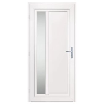 Voordeur 98x208 cm PVC wit 5