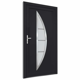 Voordeur 98x208 cm PVC antracietkleurig 4