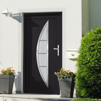 Voordeur 108x208 cm PVC antracietkleurig 1