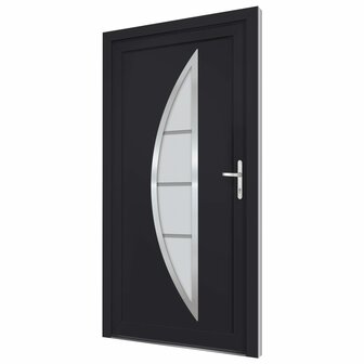 Voordeur 108x208 cm PVC antracietkleurig 4