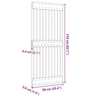 Deur NARVIK 90x210 cm massief grenenhout 9