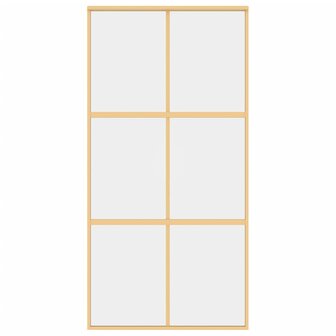 Schuifdeur 102,5x205 cm helder ESG-glas en aluminium goudkleur 4