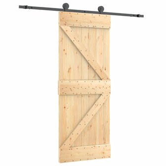Schuifdeur met beslag 70x210 cm massief grenenhout 2