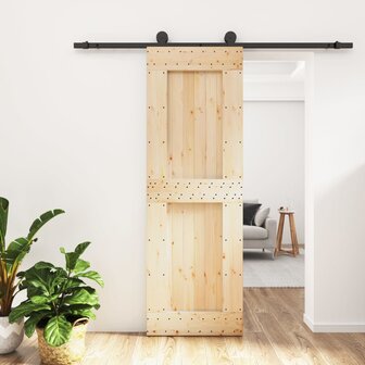 Schuifdeur met beslag 70x210 cm massief grenenhout 1