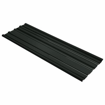 12 st Dakpanelen gegalvaniseerd staal antracietkleurig  1