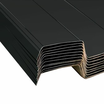12 st Dakpanelen gegalvaniseerd staal antracietkleurig  4