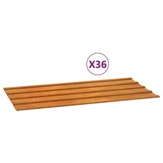 Dakpanelen 12 st 80x44 cm cortenstaal roestig 2