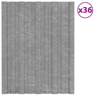 Dakpanelen 36 st 60x45 cm gegalvaniseerd staal zilverkleurig 1