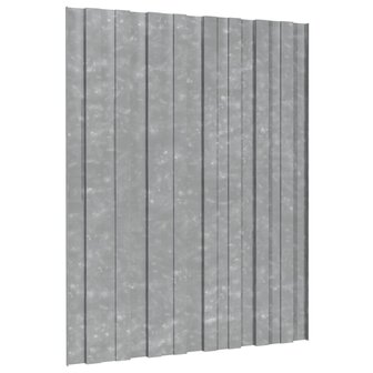 Dakpanelen 36 st 60x45 cm gegalvaniseerd staal zilverkleurig 4
