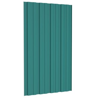 Dakpanelen 36 st 80x45 cm gegalvaniseerd staal groen 4