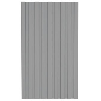 Dakpanelen 12 st 80x45 cm gegalvaniseerd staal grijs 2