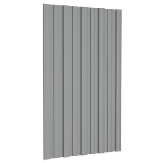 Dakpanelen 36 st 80x45 cm gegalvaniseerd staal grijs 3