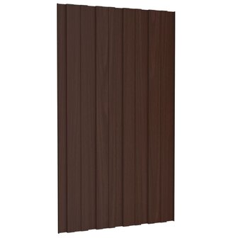 Dakpanelen 36 st 80x45 cm gegalvaniseerd staal bruin 4